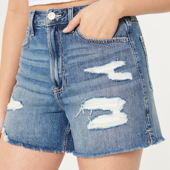 Hollister Pants - Hollister Ultra High Rise Medium Wash 90s Denim Shorts